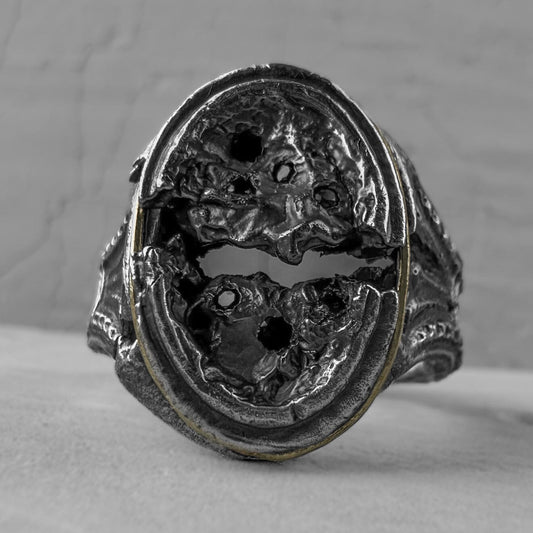 Relic ring Black diamonds rings Project50g