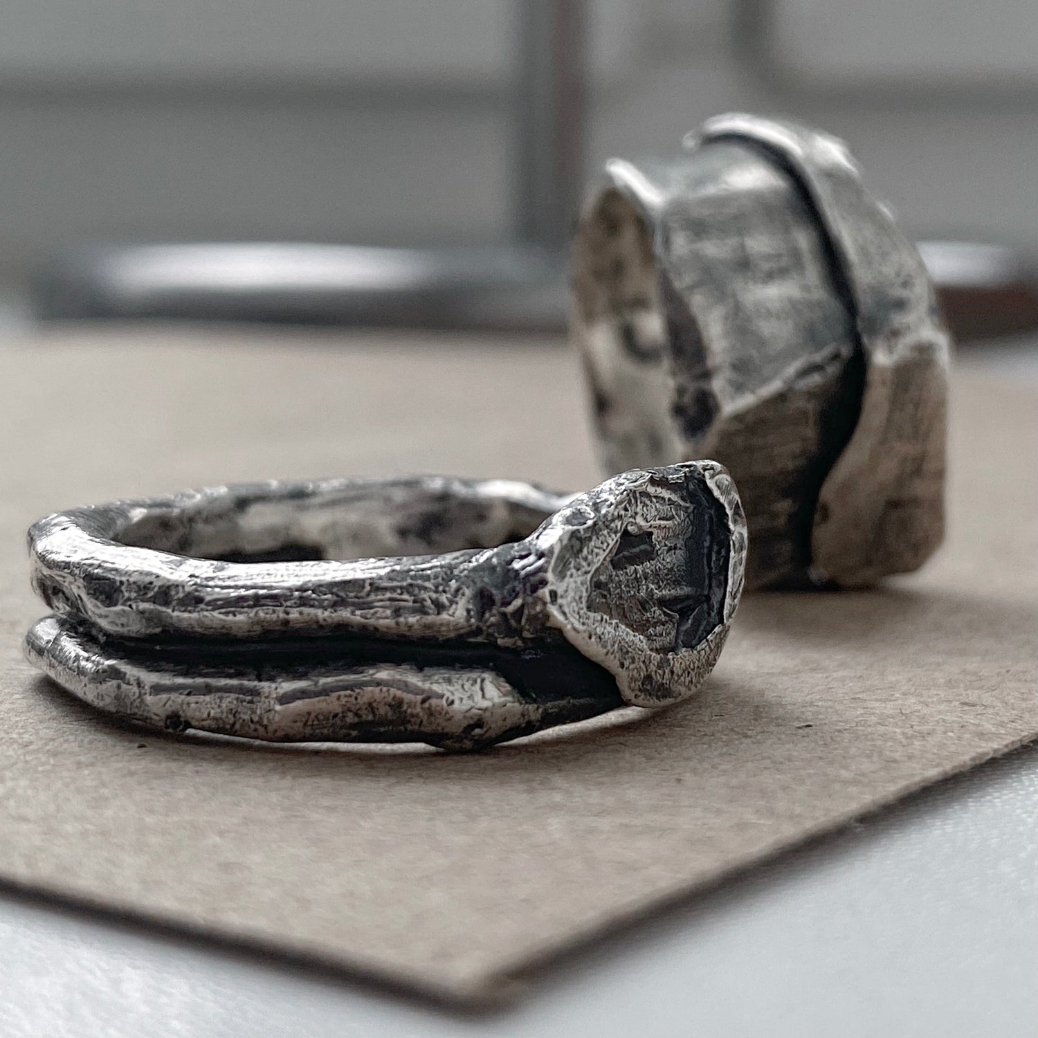 Rings with a smooth texture