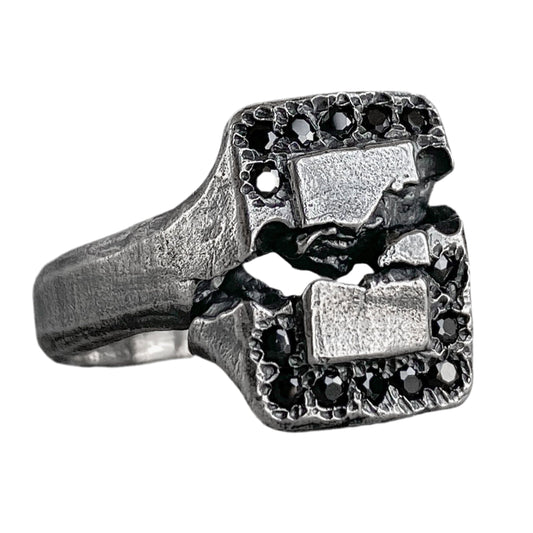 Assur ring Black diamonds rings Project50g 