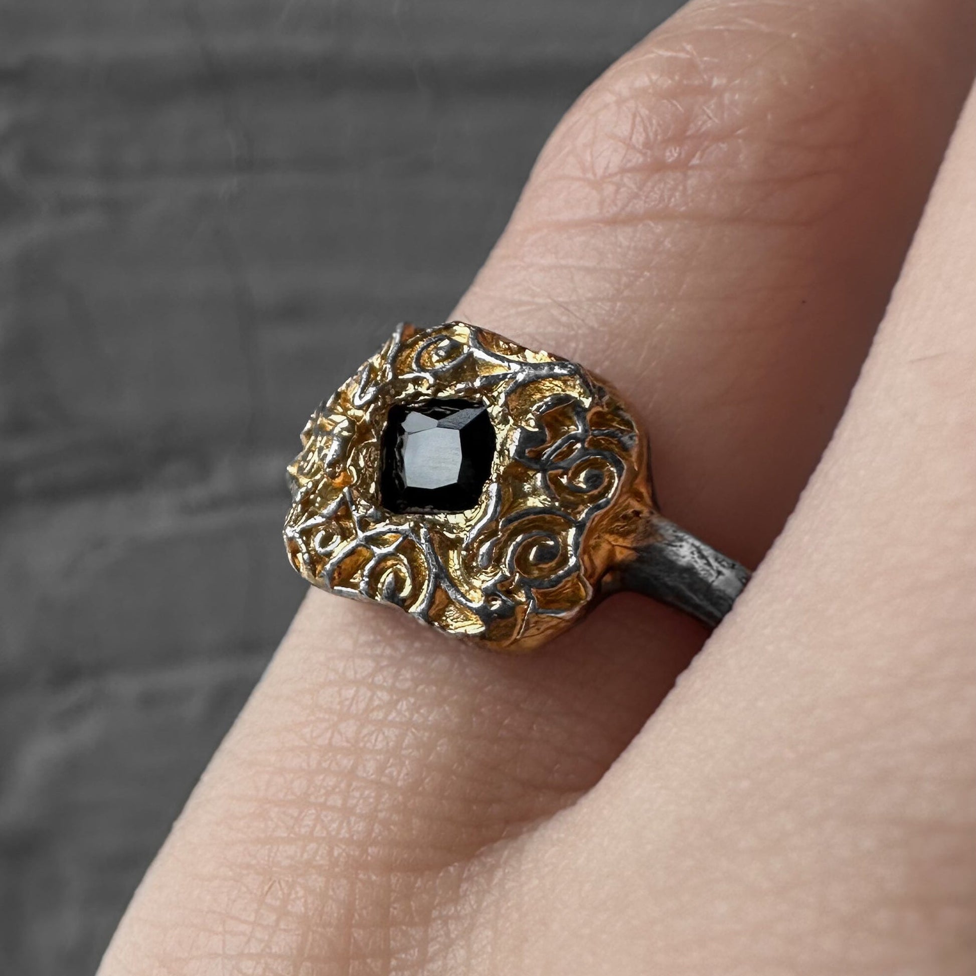 Aure ring Black diamonds rings Project50g 