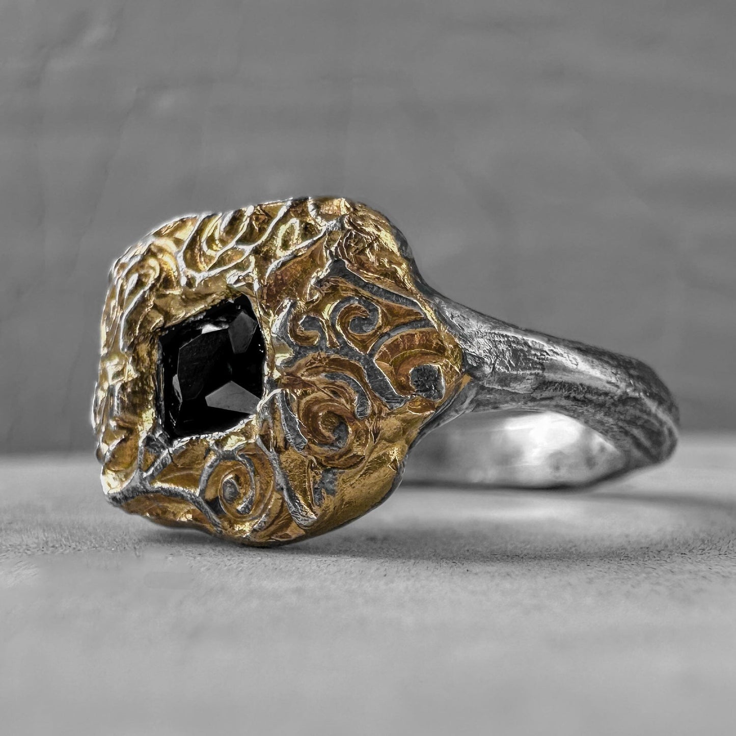 Aure ring Black diamonds rings Project50g 