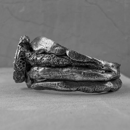 Aurora ring Rings with cracks and patterns Project50g 