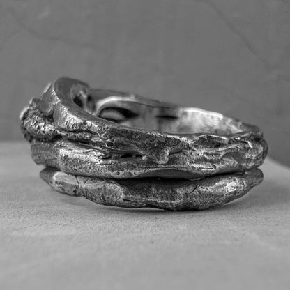 Aurora ring Rings with cracks and patterns Project50g 