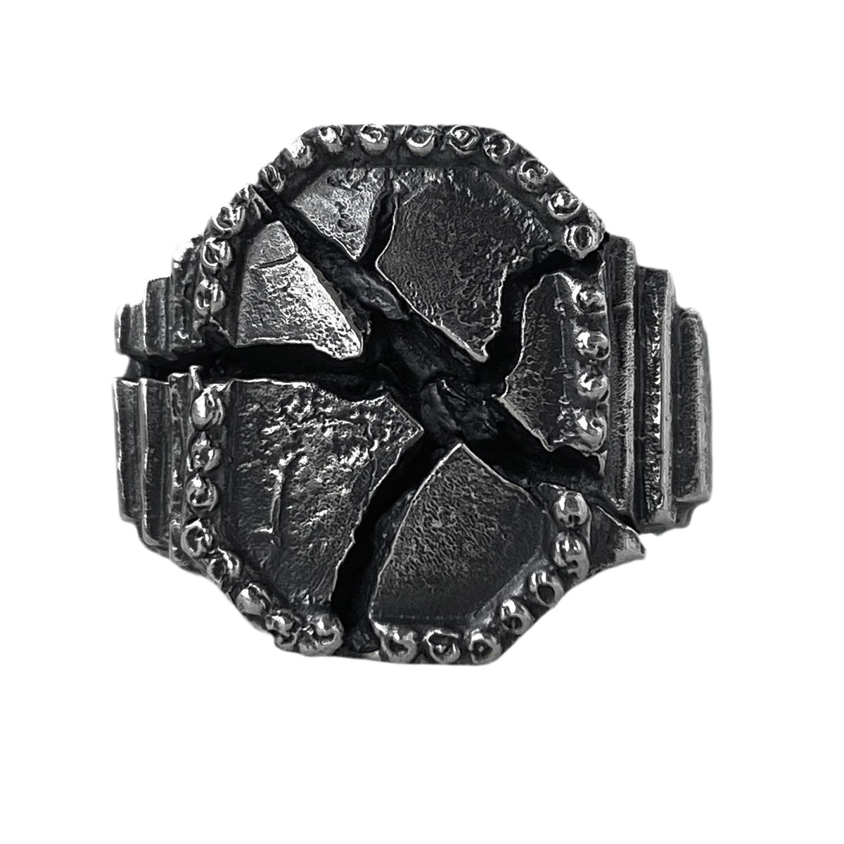 Centurion Ring, Roman Silver 925 Signet Ring With Cracks – project50g