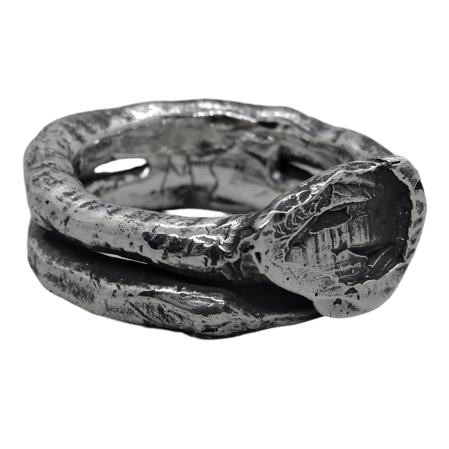 Double ring Rings with smooth texture Project50g 