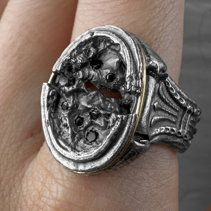 Relic ring Black diamonds rings Project50g 