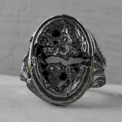 Relic ring Black diamonds rings Project50g 