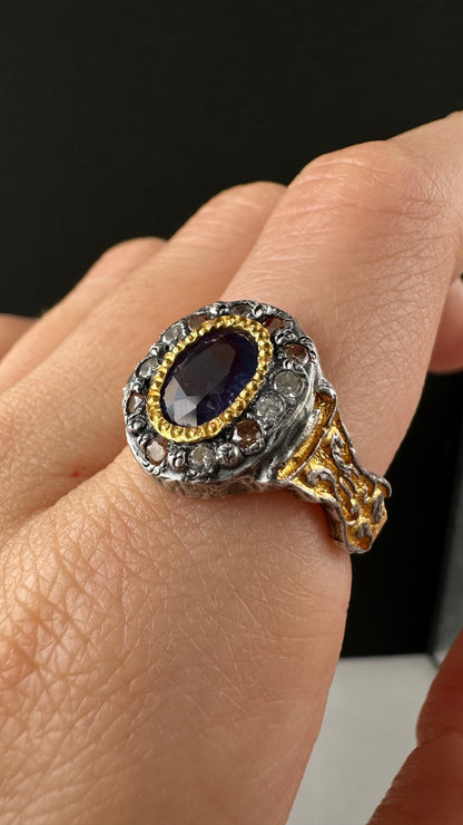 Royal ring Black diamonds rings Project50g 