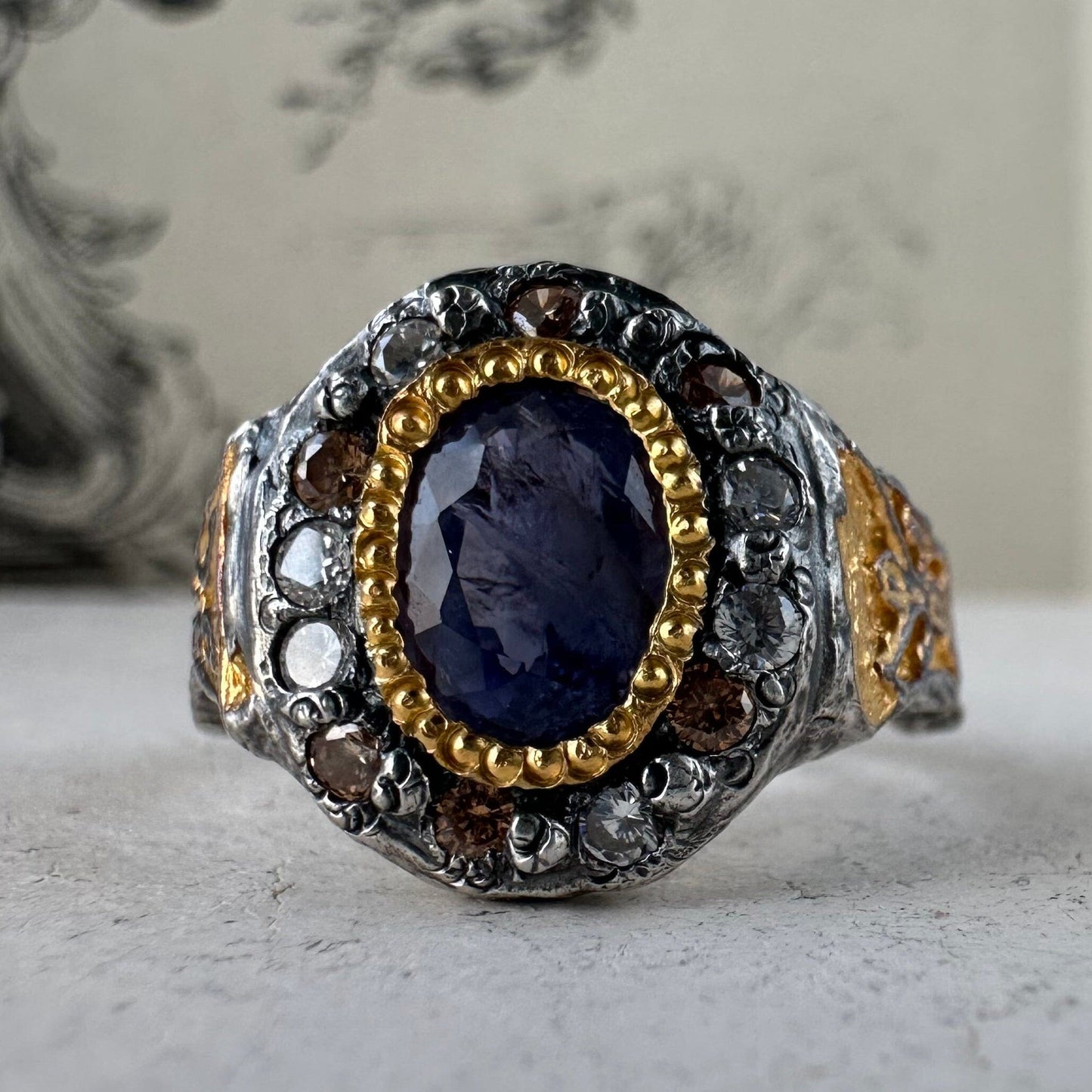 Royal ring Black diamonds rings Project50g 