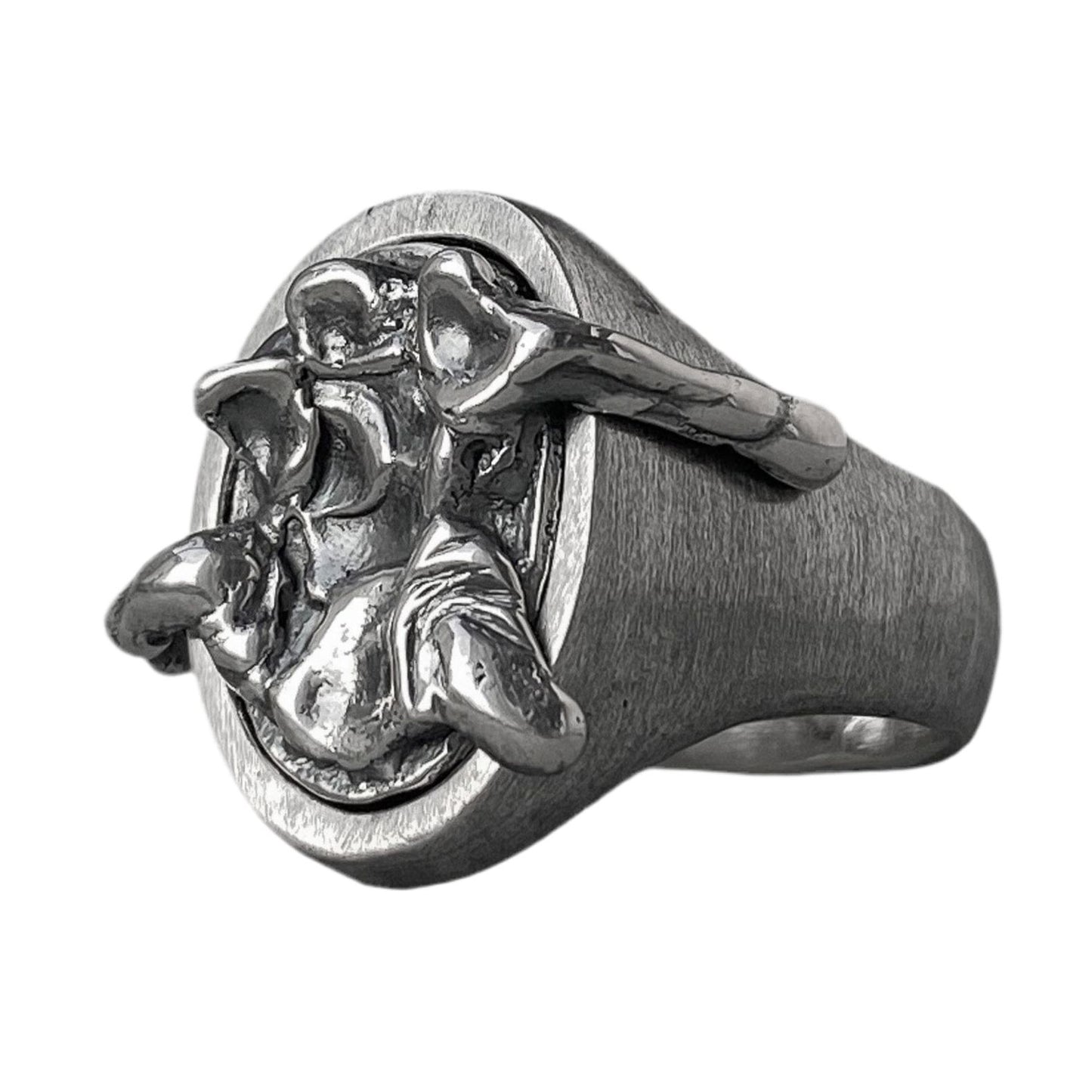 Silver Lava ring Unusual rings Project50g 