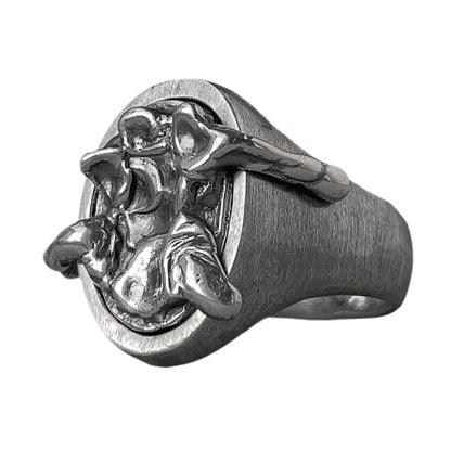 Silver Lava ring Unusual rings Project50g 