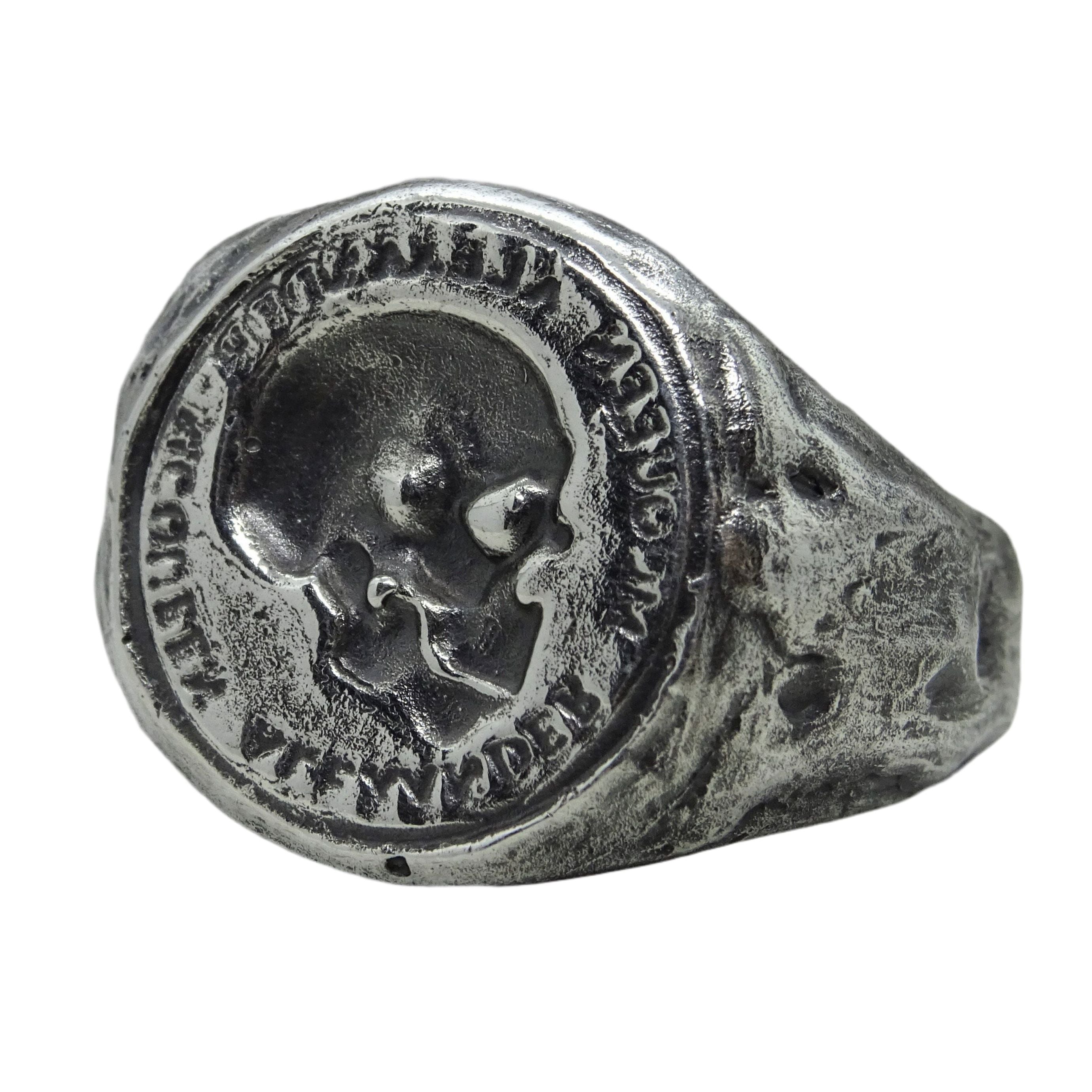 Skull Ring, Silver 925 Signet Ring – project50g
