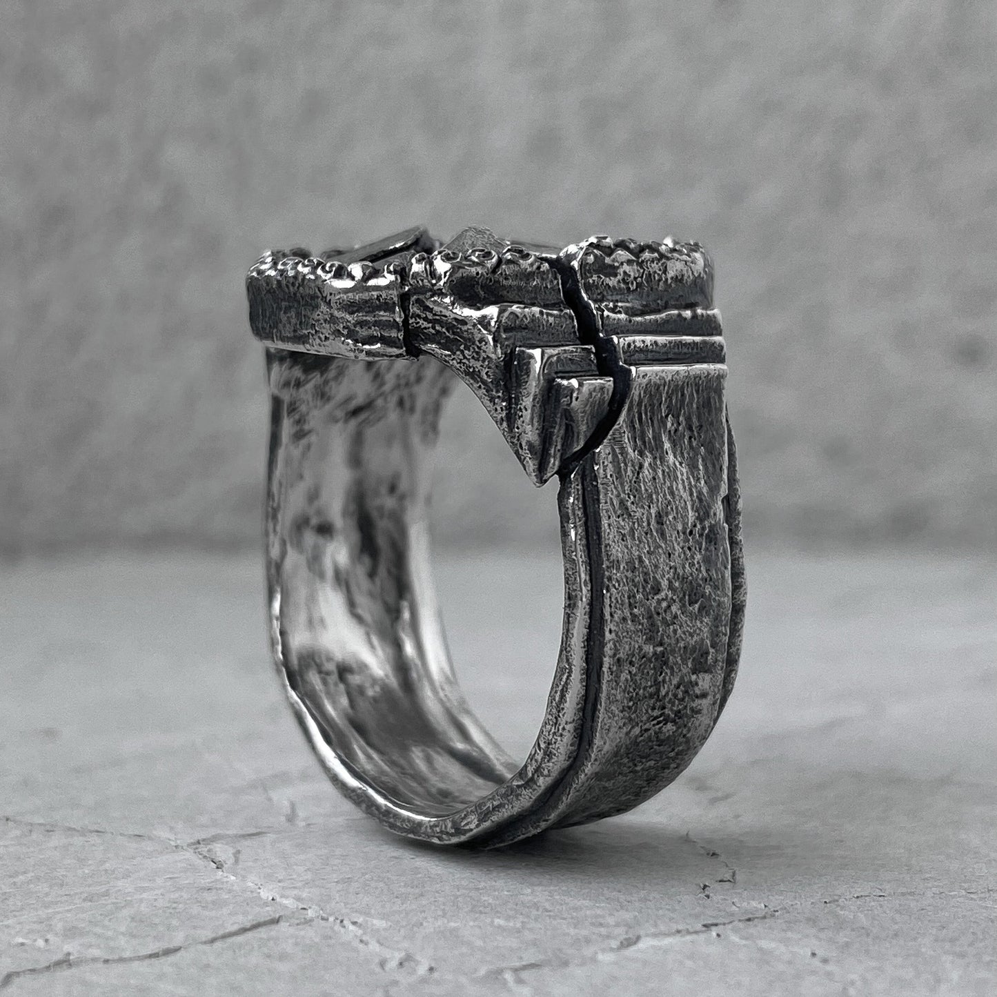 Project50g | CENTURION ring -a wide brutal ring with an roman motifs ...