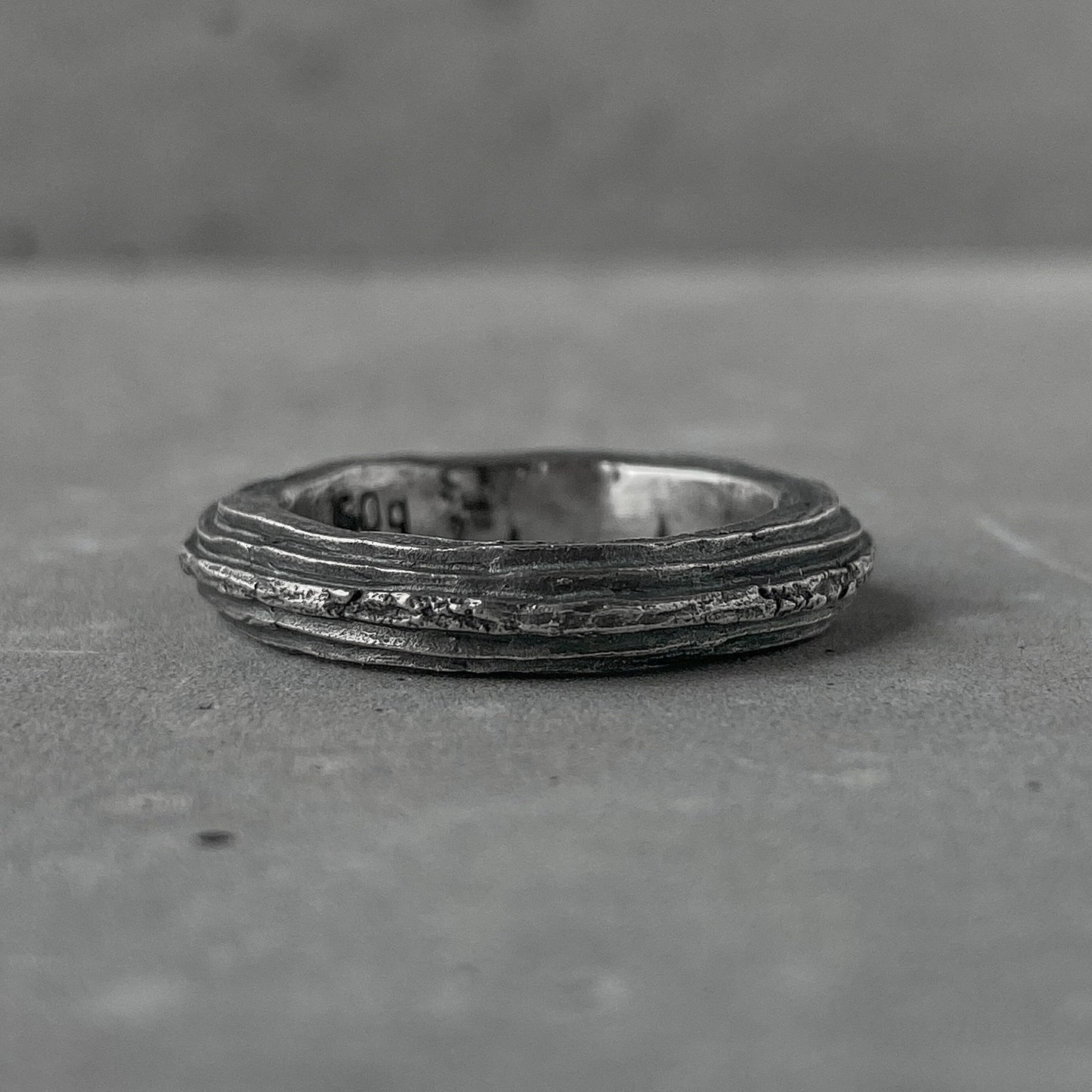 Orbit ring- thin ring with unusual handcrafted texture Band rings Project50g 