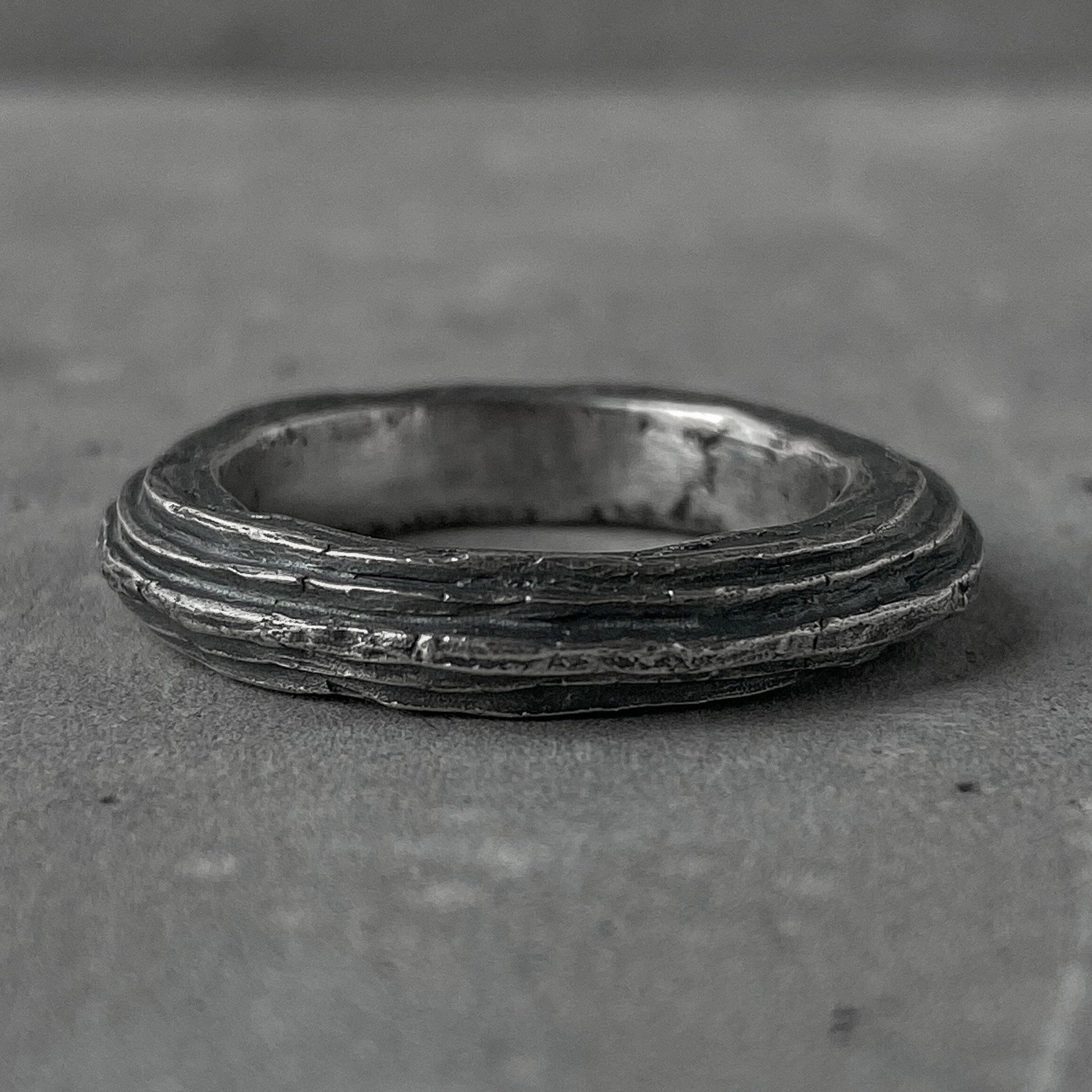 Orbit ring- thin ring with unusual handcrafted texture Band rings Project50g 