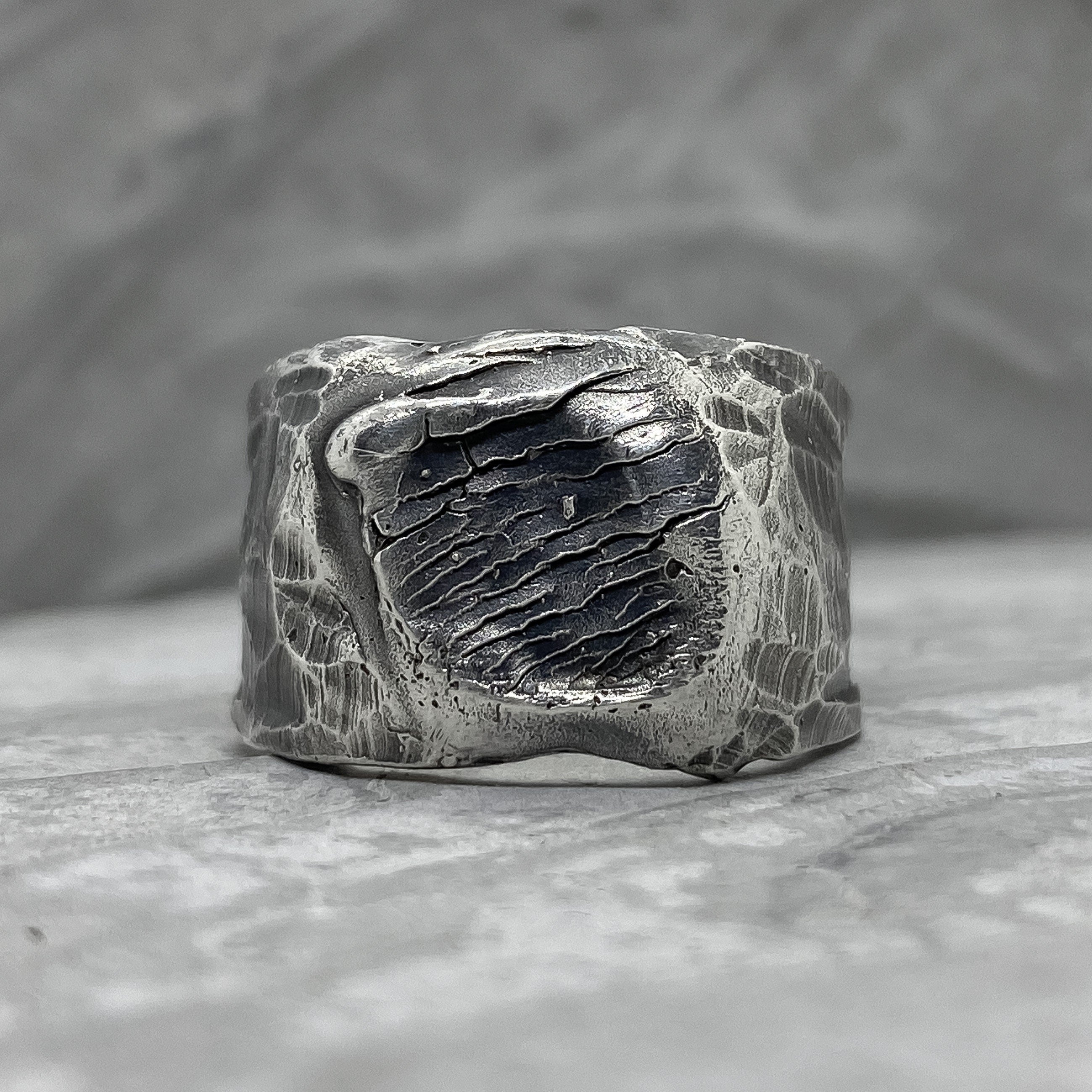 Project50g | Sea calm ring- unusual ring with the texture of the water ...