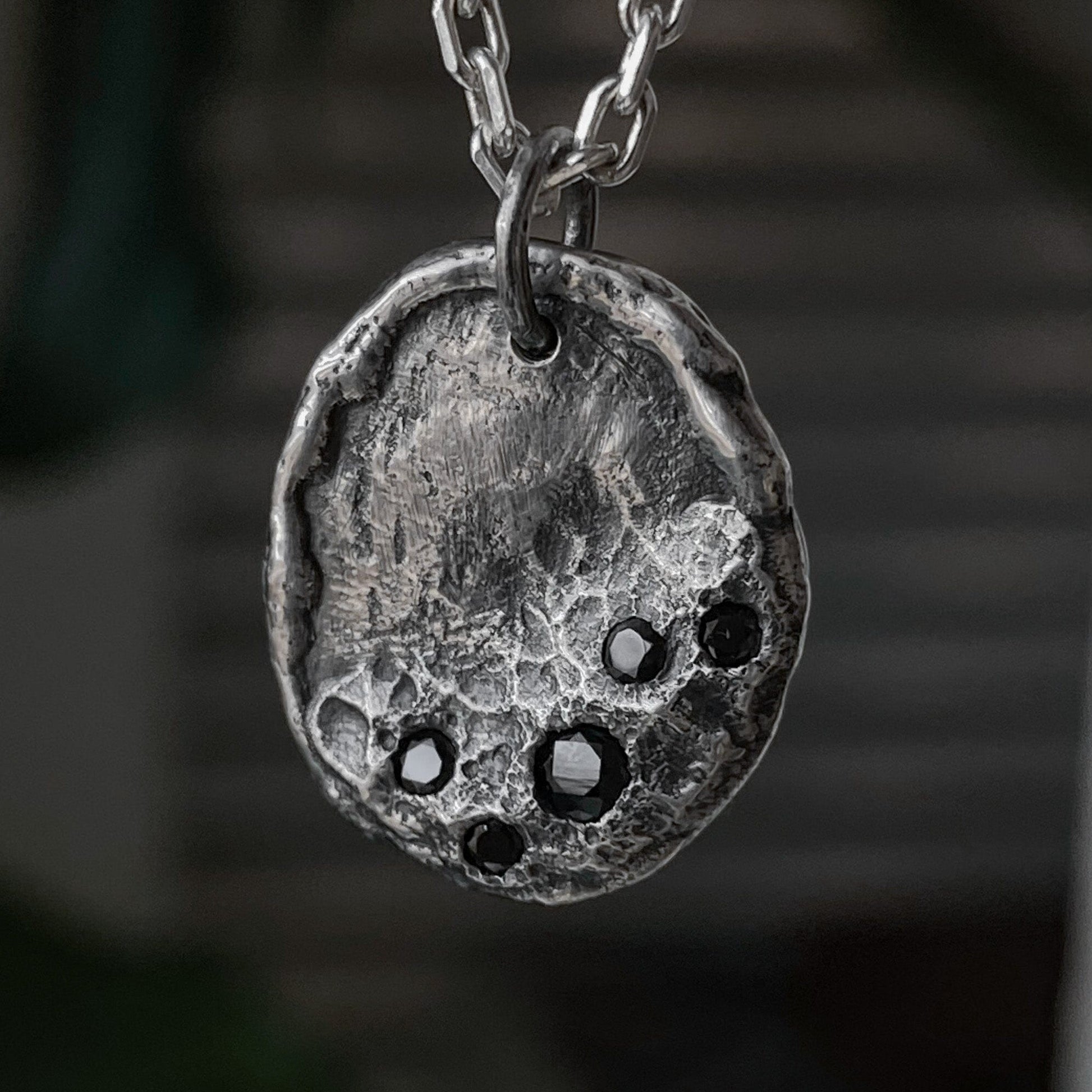 the Soul pendant with five black diamonds and chain Charms & Pendants Project50g 