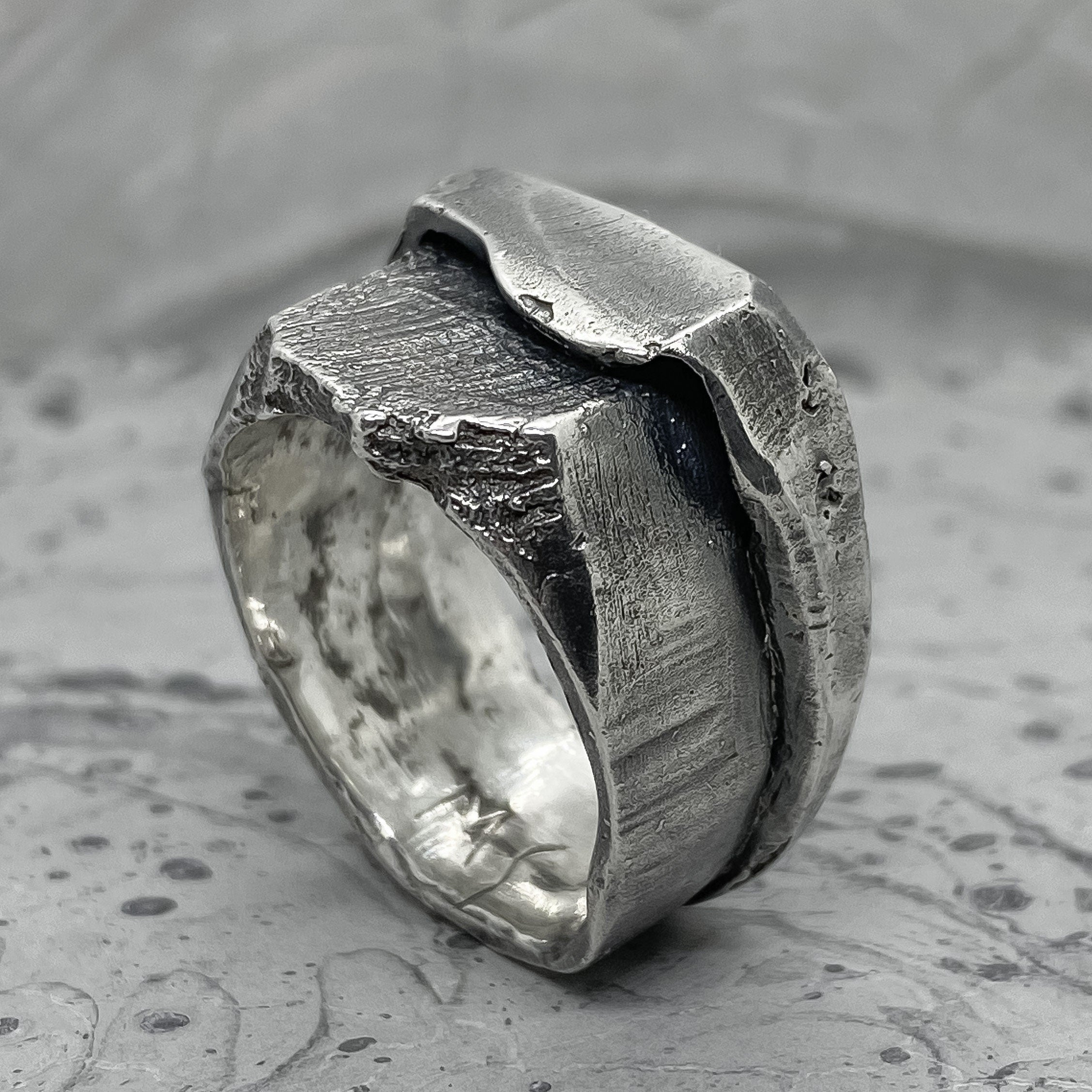 Mens Chunky Rings in Sterling Silver or Stainless Steel